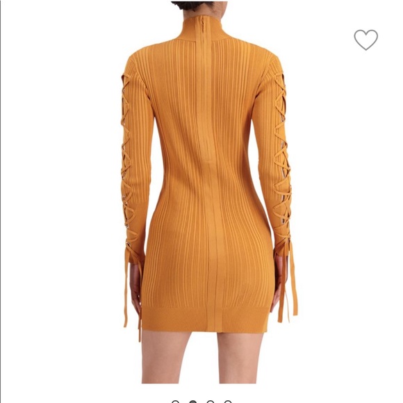 New💕HERVE LEGER LACE UP LONG SLEEVE DRESS💕 - Picture 6 of 10